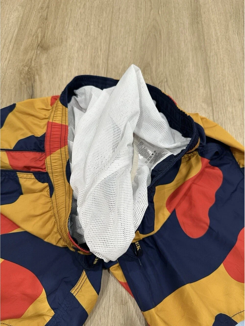 Sundek Swim Trunks Medium Mens Colorful Mesh Brief Drawstring Swimwear